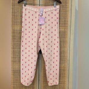 Savage X Fenty Pink Patterned Lounge Pants, 1X, NWT, FREE JEWELRY GIFT INCLUDED!